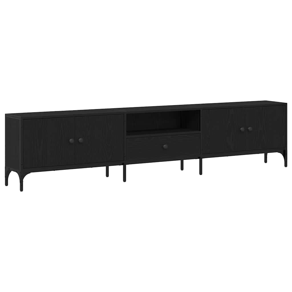 TV szekrény 200 x 25 x 44 cm Musta tammi Szerelt fa
