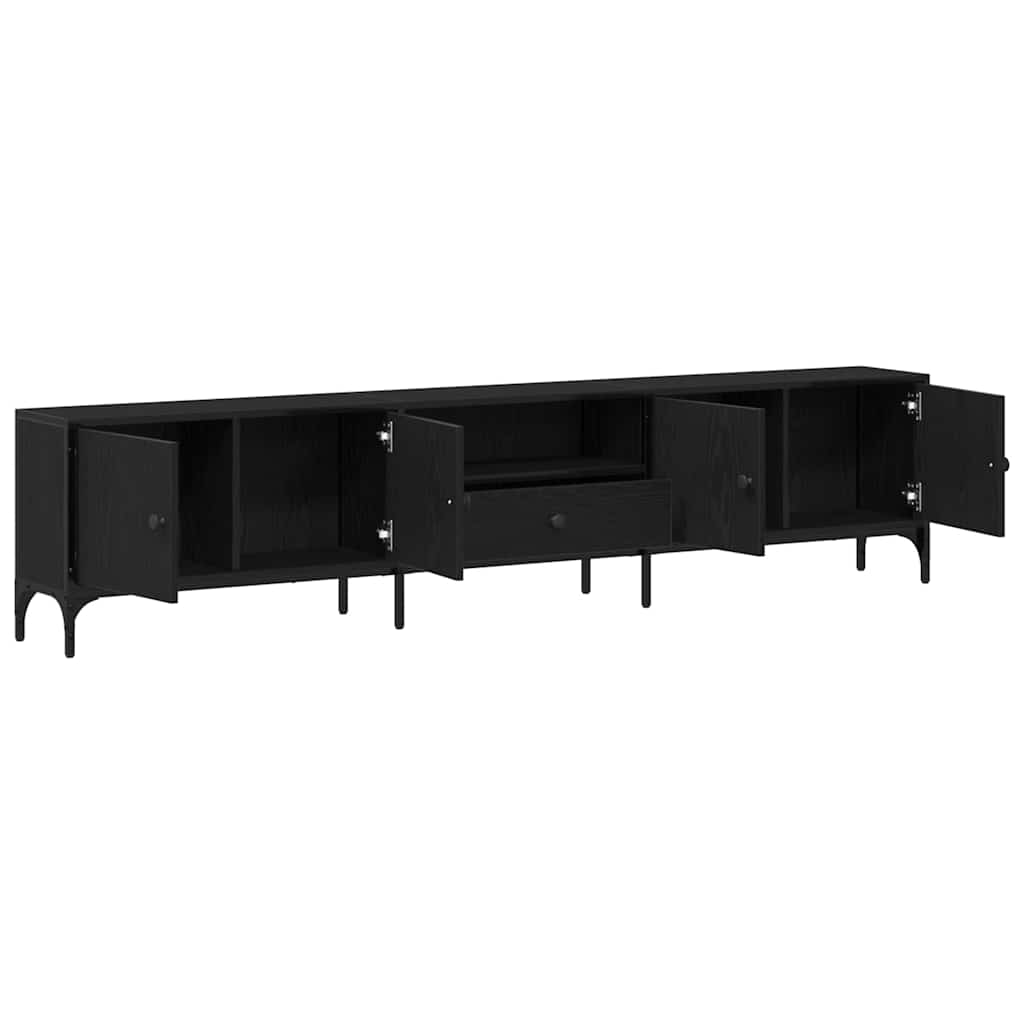 TV szekrény 200 x 25 x 44 cm Musta tammi Szerelt fa