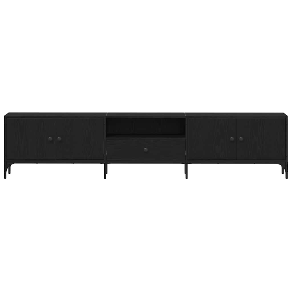 TV szekrény 200 x 25 x 44 cm Musta tammi Szerelt fa
