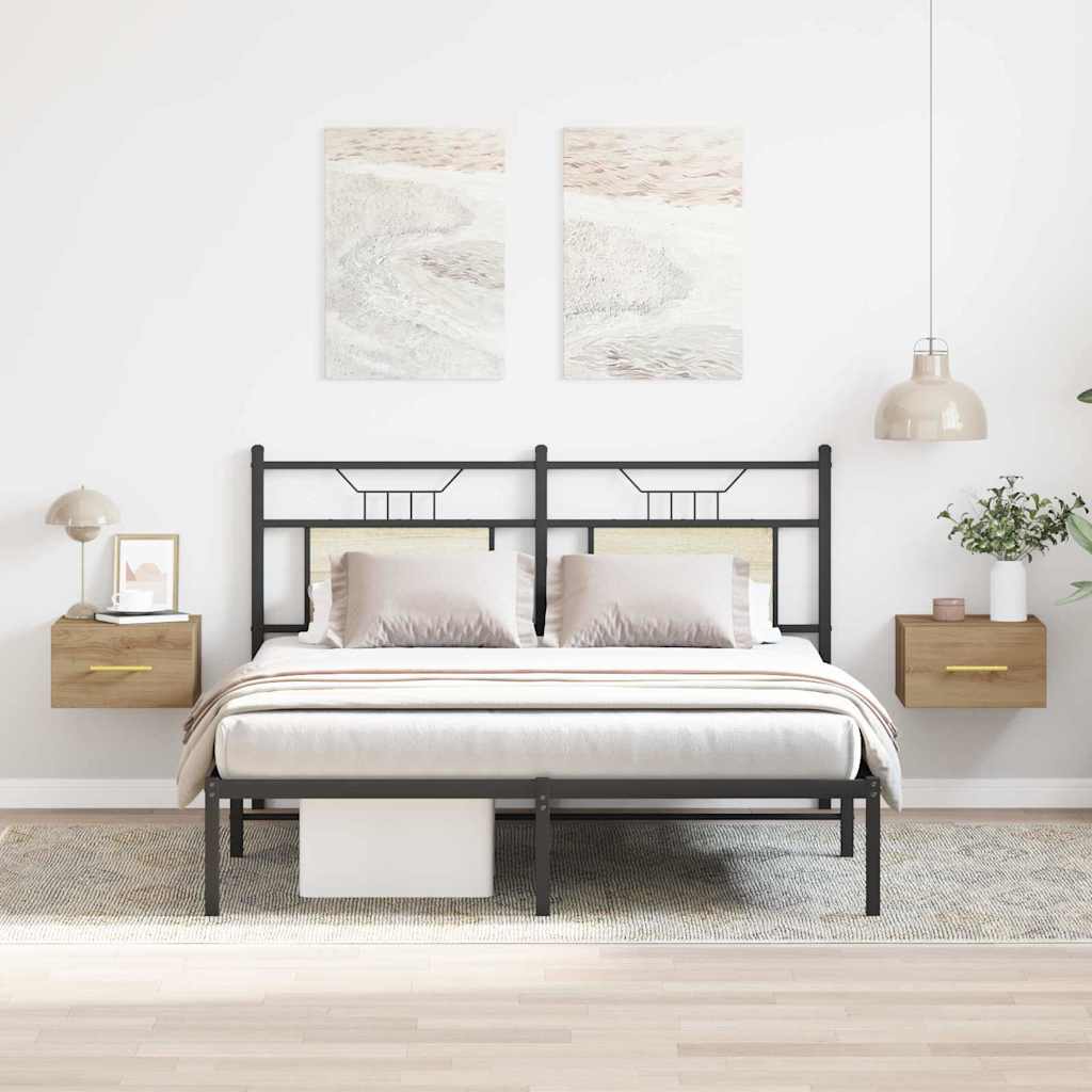 Éjjeliszekrény 2 db 35 x 35 x 20 cm Szerelt Fa Artisan tölgy
