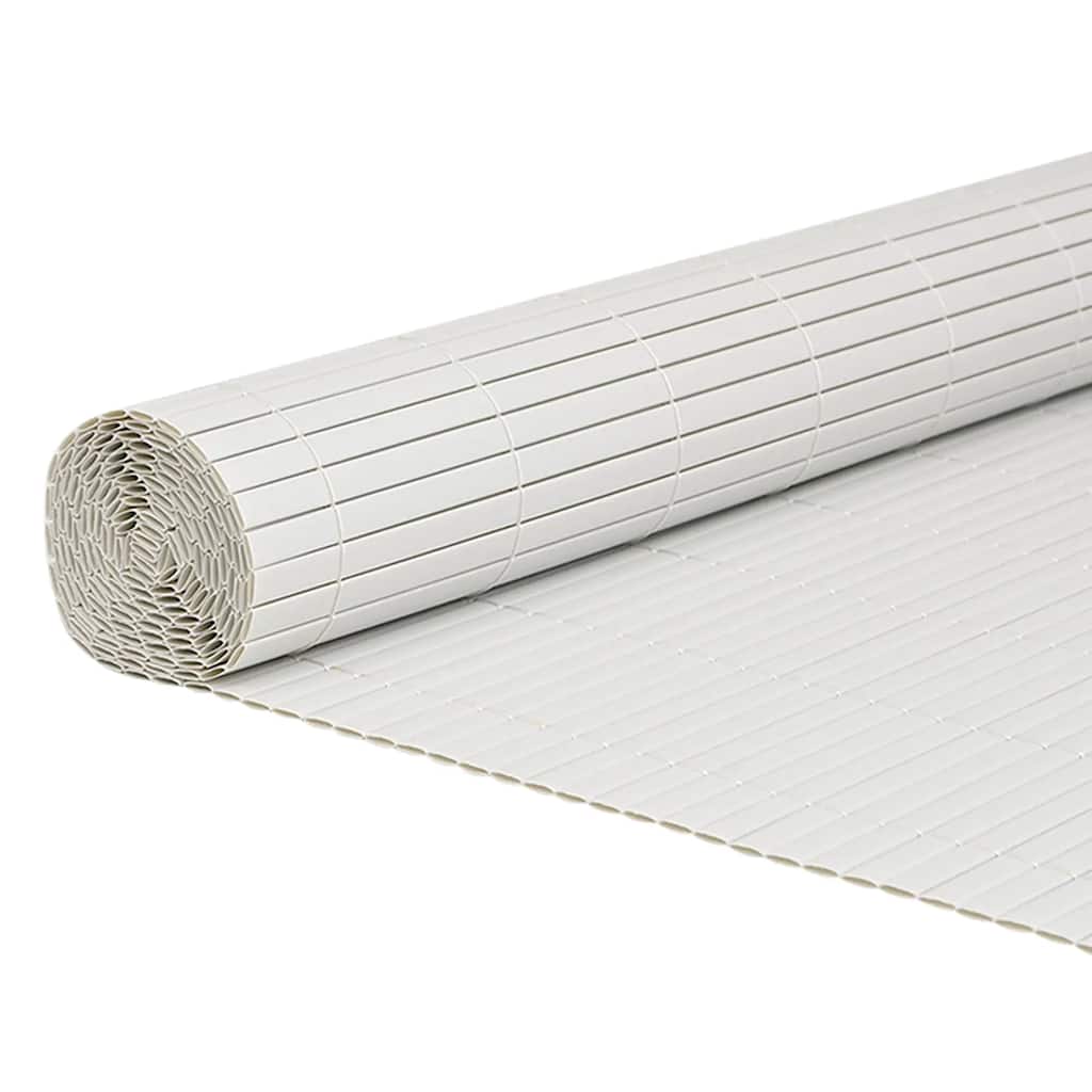 kétoldalas fehér PVC kerti kerítés 1,8 x 5 m