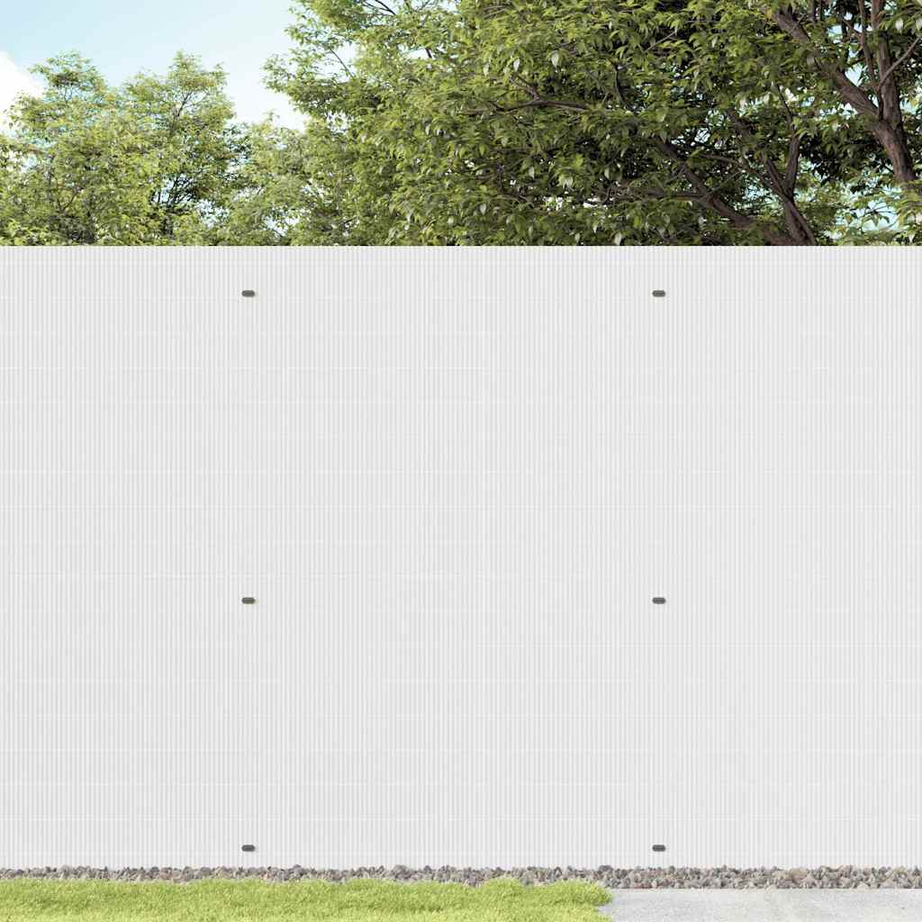 kétoldalas fehér PVC kerti kerítés 1,8 x 5 m