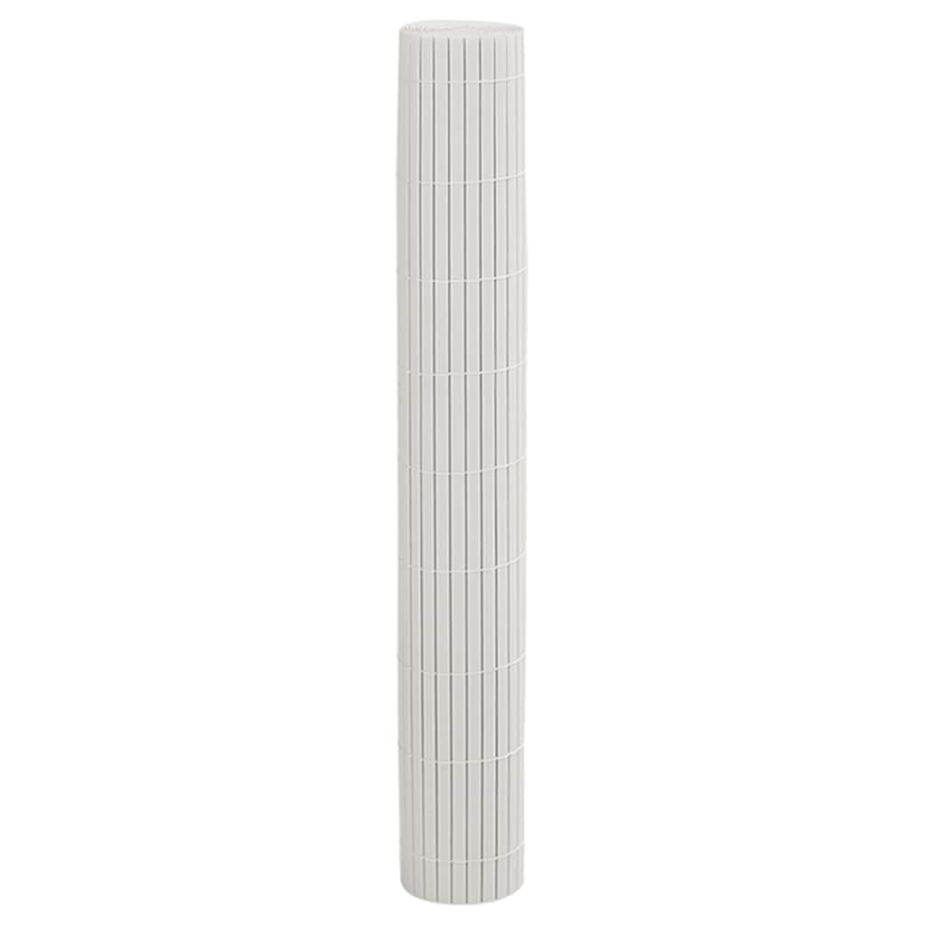 kétoldalas fehér PVC kerti kerítés 1,8 x 5 m
