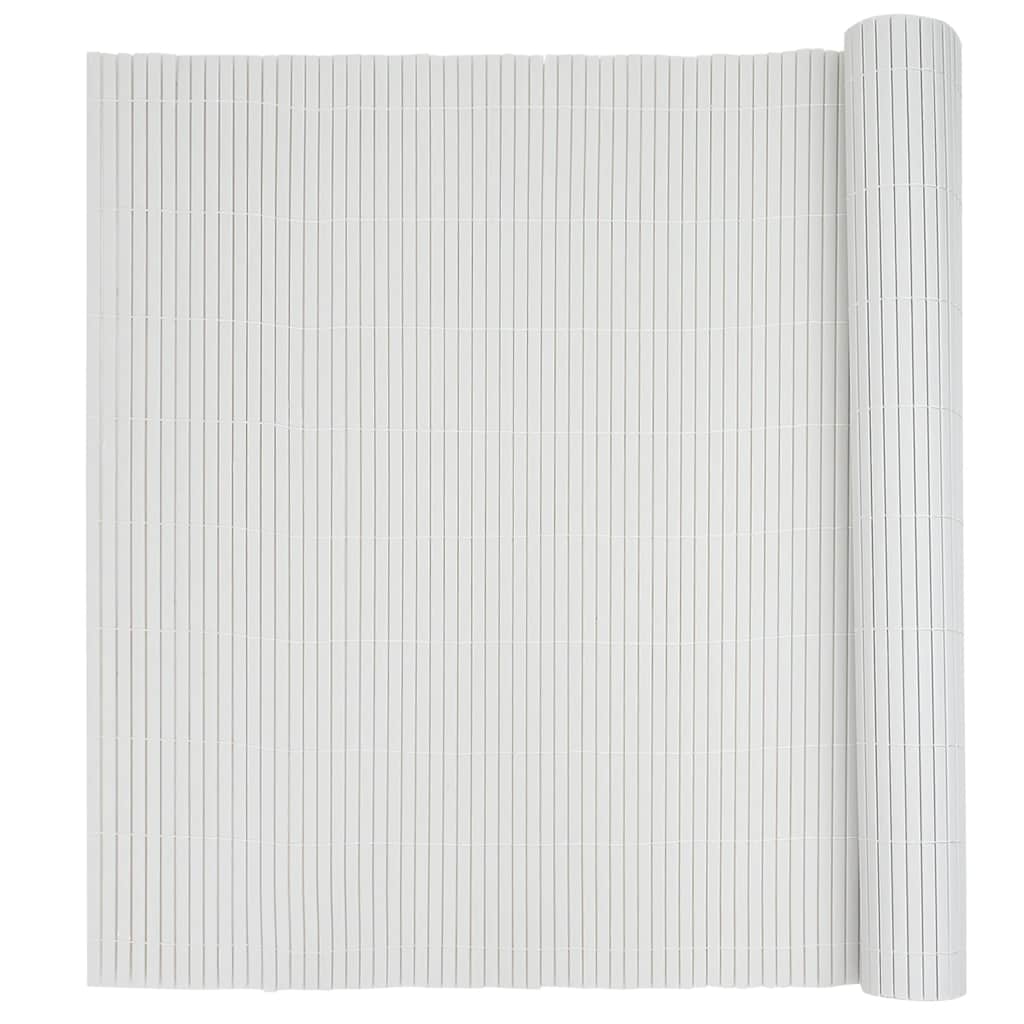 kétoldalas fehér PVC kerti kerítés 1,8 x 5 m
