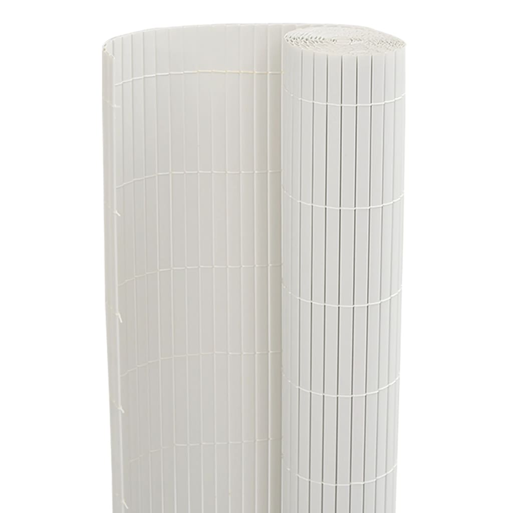 kétoldalas fehér PVC kerti kerítés 1,8 x 5 m