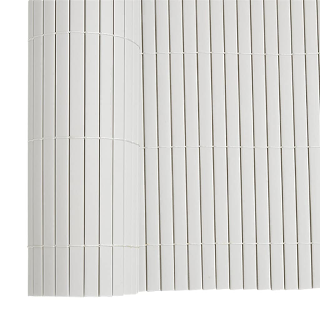 kétoldalas fehér PVC kerti kerítés 1,8 x 5 m