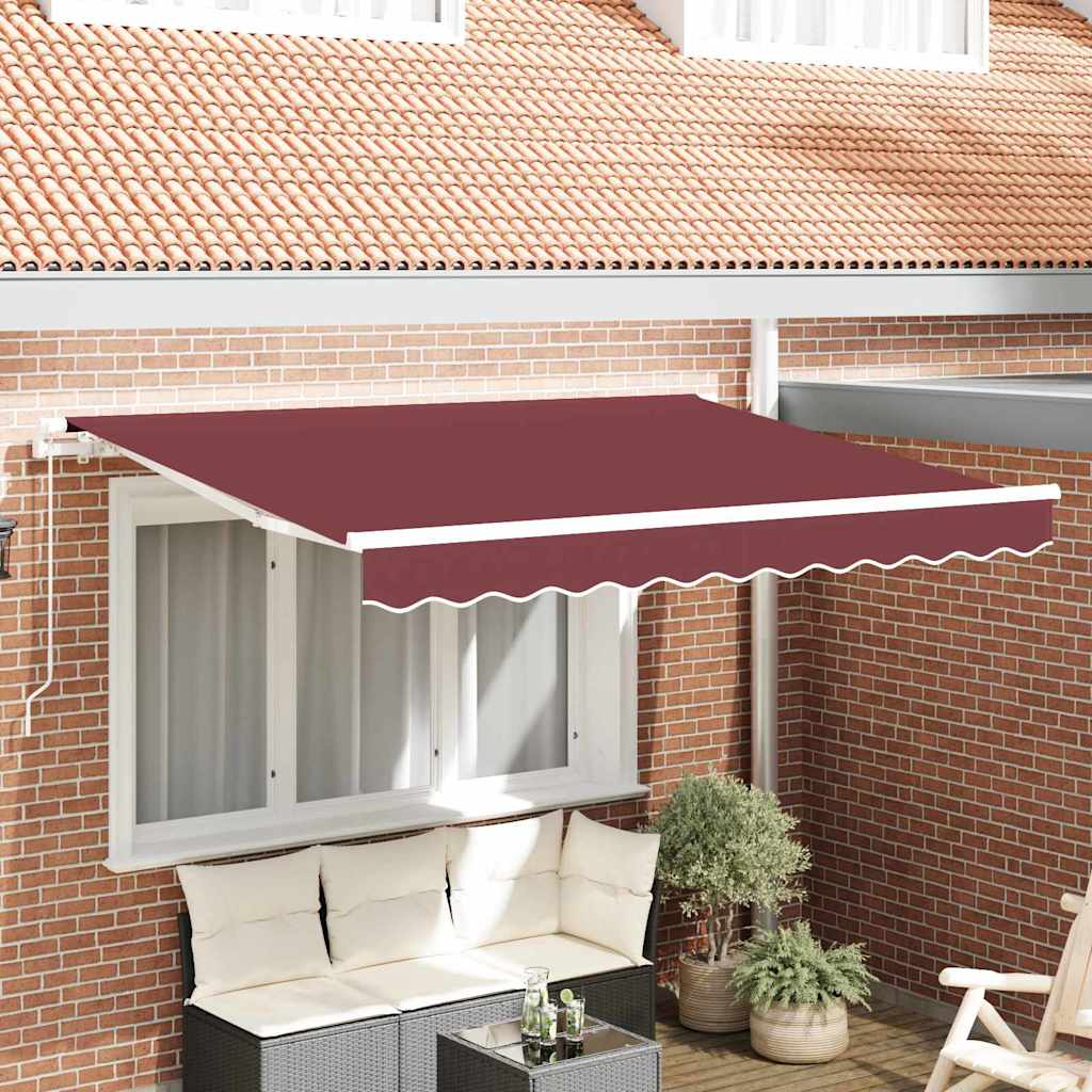 Behúzható napellenző Burgundi 250 x 200 cm szövet