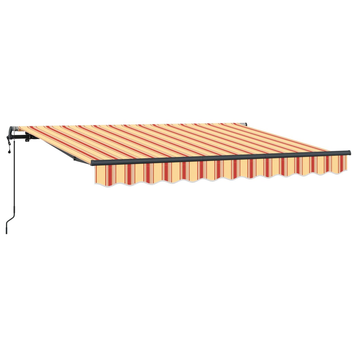 Behúzható napellenző Sárga és narancs 250 x 200 cm szövet