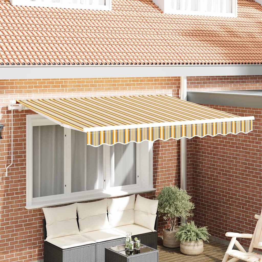 Behúzható napellenző Sárga és Szürke 250 x 200 cm szövet