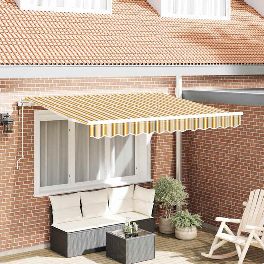 Behúzható napellenző Sárga és Szürke 250 x 200 cm szövet