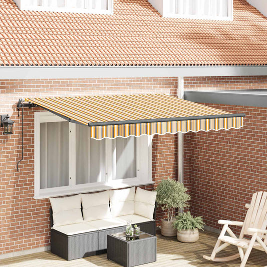 Behúzható napellenző Sárga és Szürke 250 x 200 cm szövet