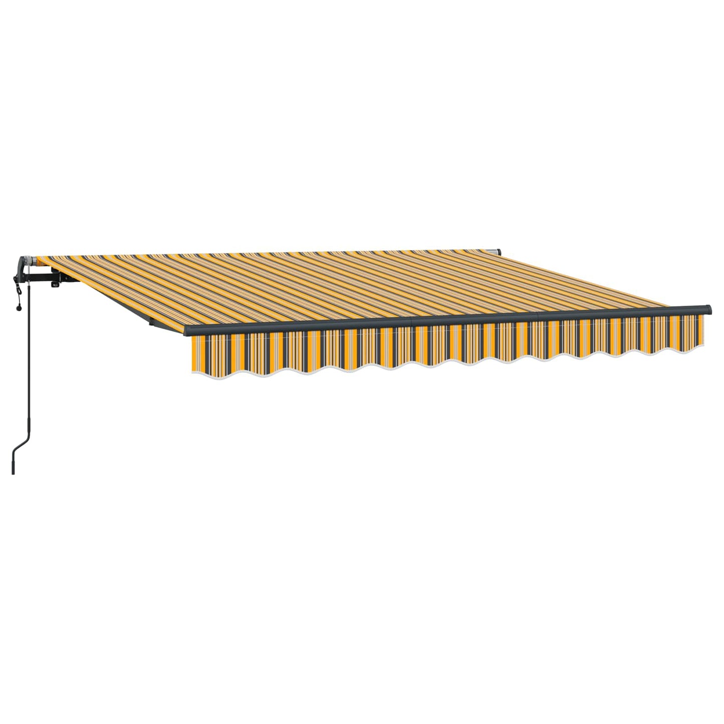 Behúzható napellenző Sárga és Szürke 250 x 200 cm szövet