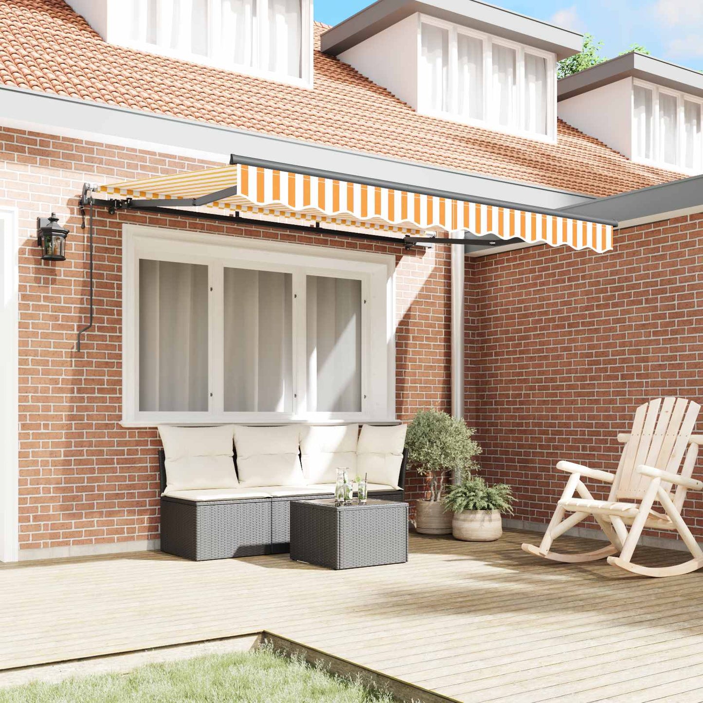 Behúzható napellenző Sárga 300 x 200 cm szövet