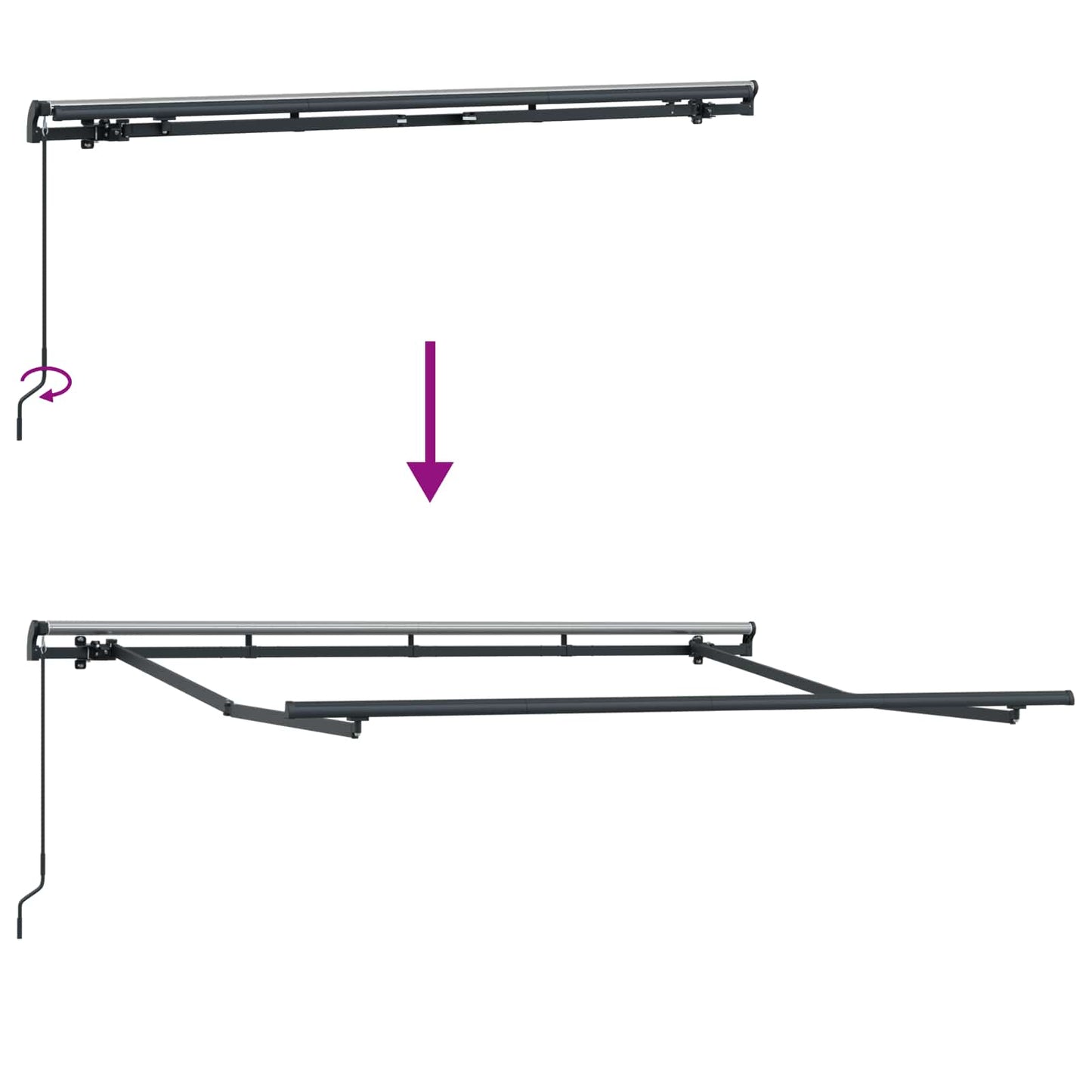 Behúzható napellenző Sárga 300 x 200 cm szövet