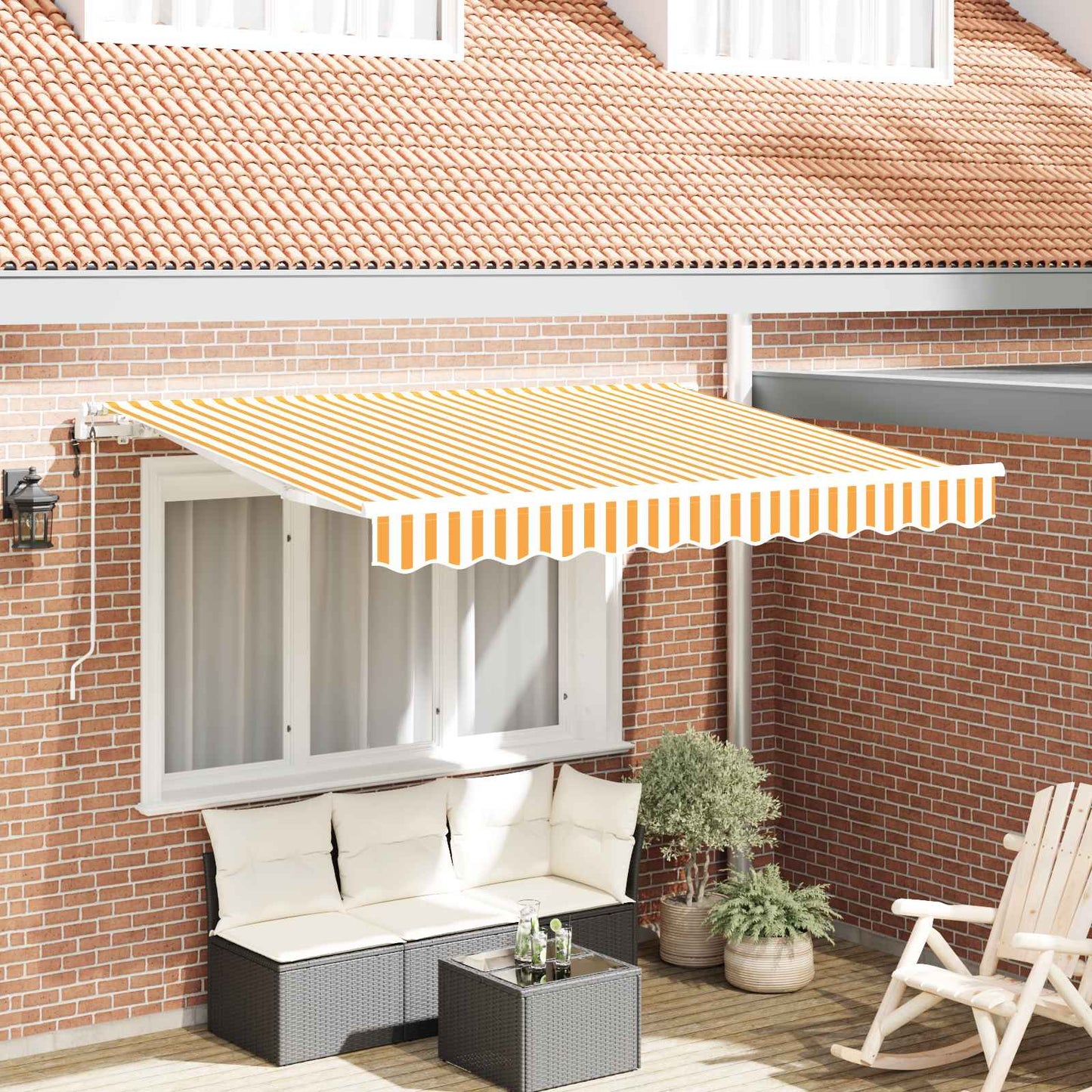 Behúzható napellenző Sárga 300 x 200 cm szövet