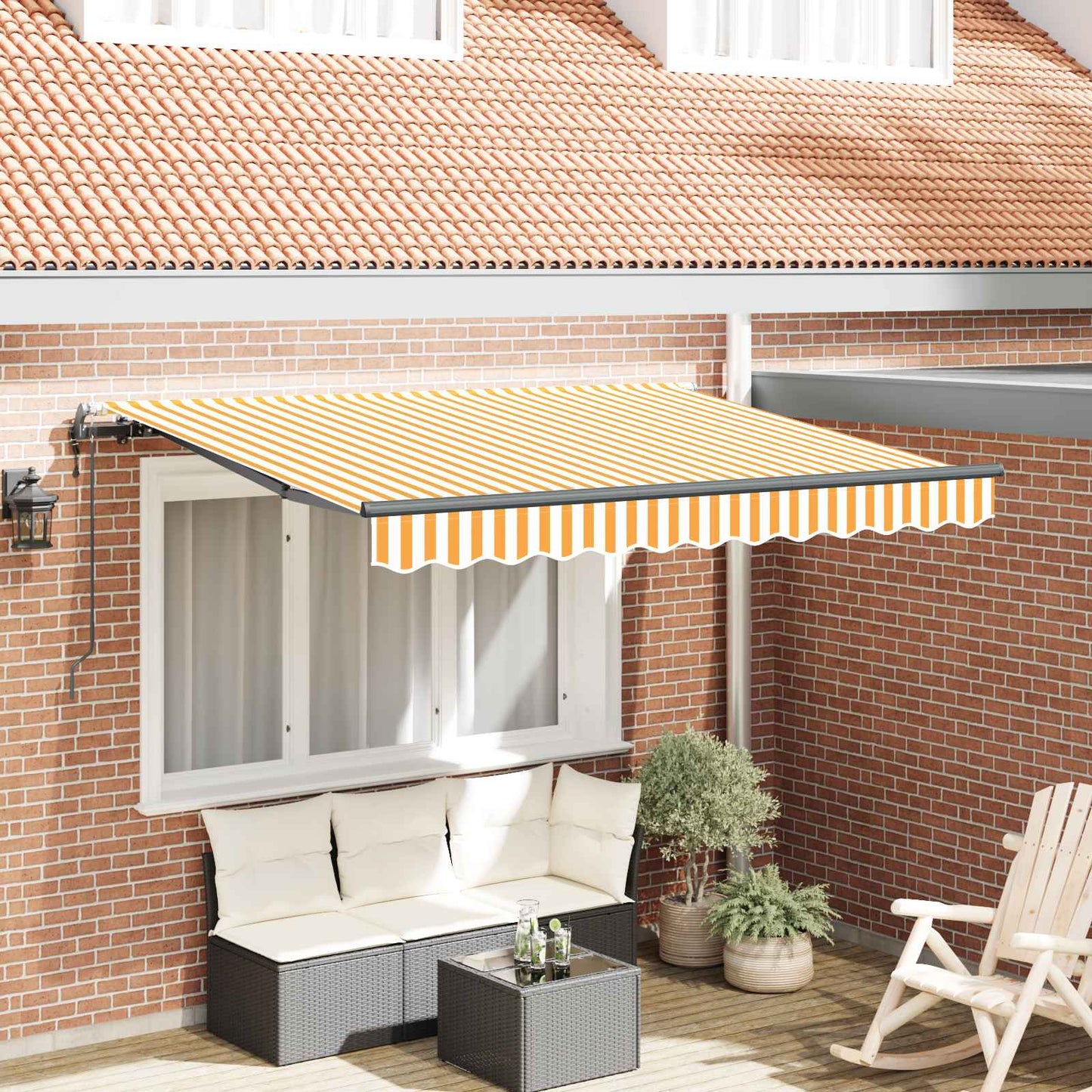Behúzható napellenző Sárga 300 x 200 cm szövet