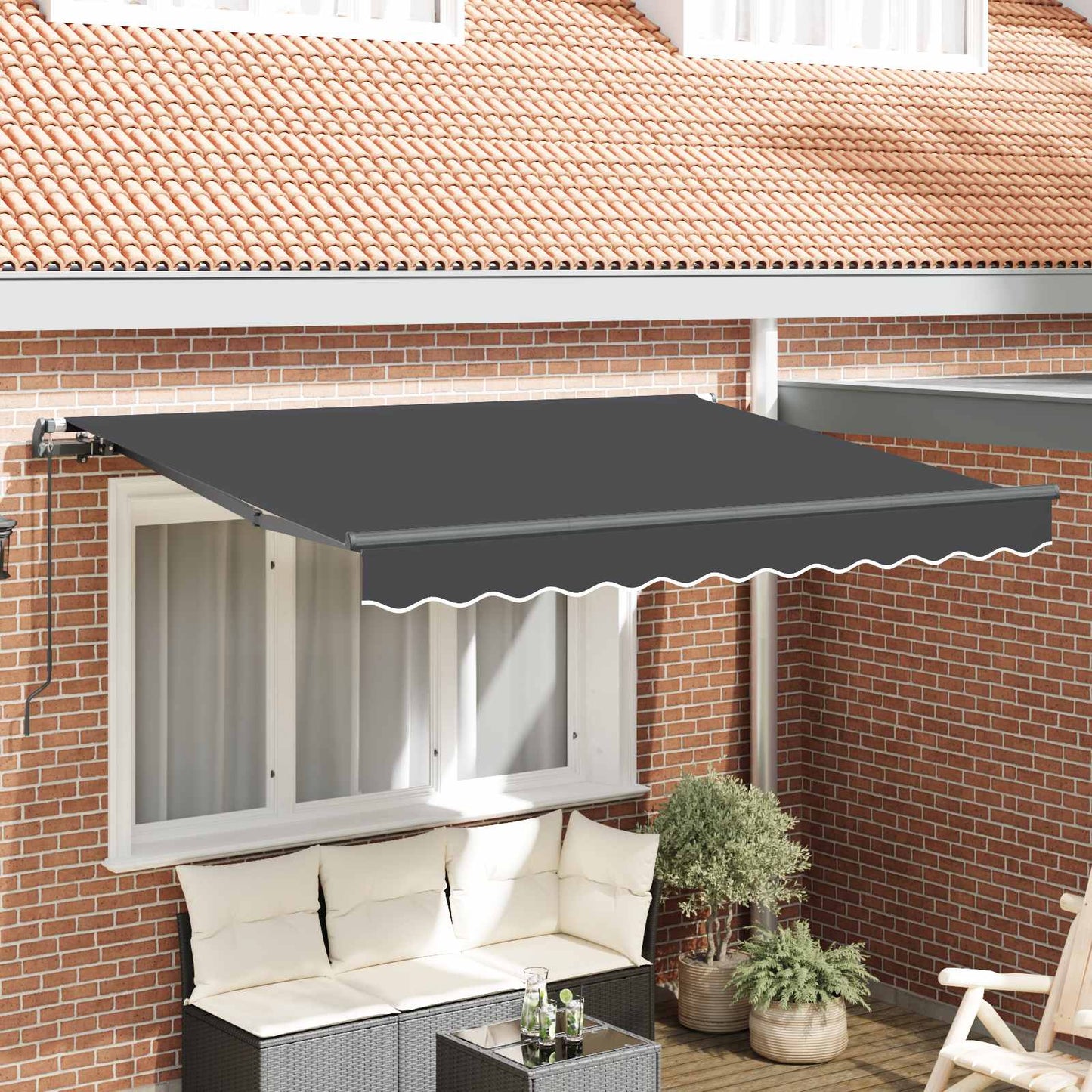 Behúzható napellenző Antracit 300 x 200 cm szövet