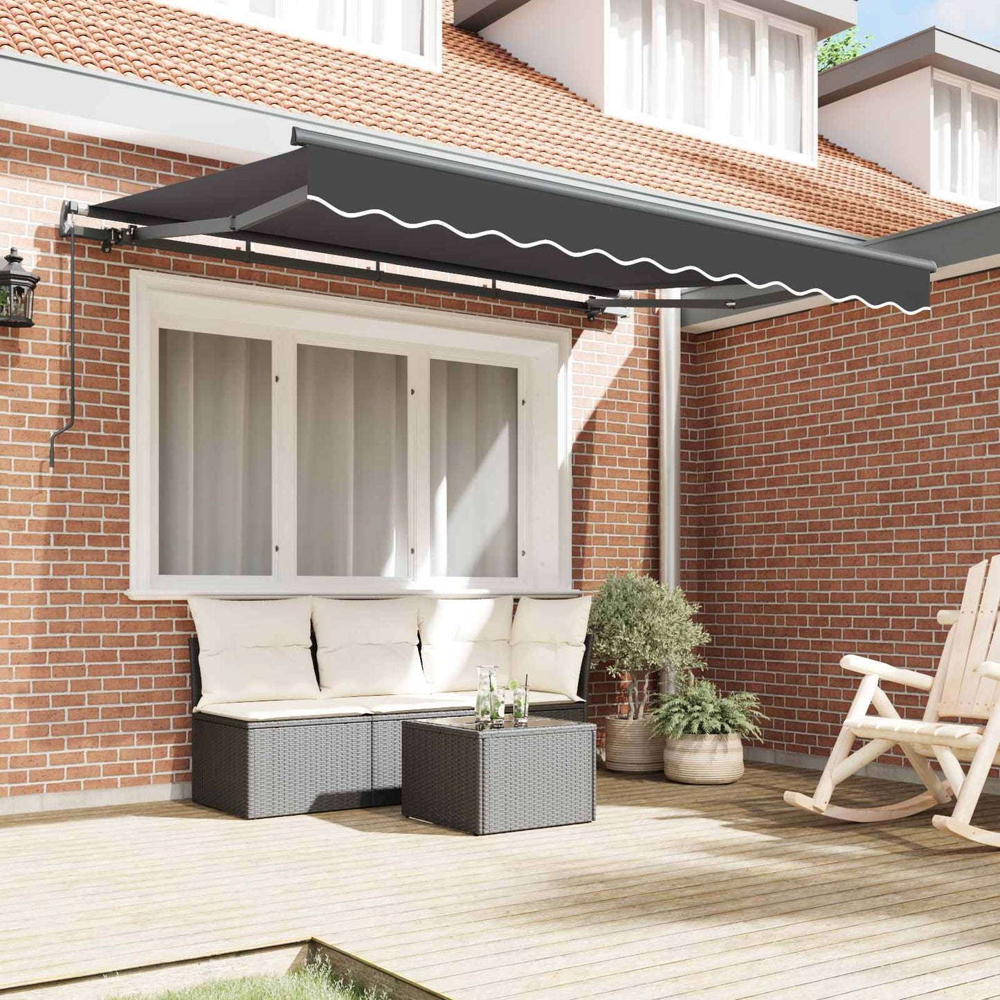 Behúzható napellenző Antracit 300 x 200 cm szövet
