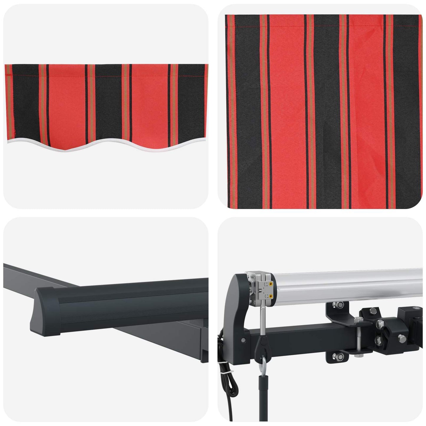 Behúzható napellenző Narancssárga 300 x 200 cm szövet