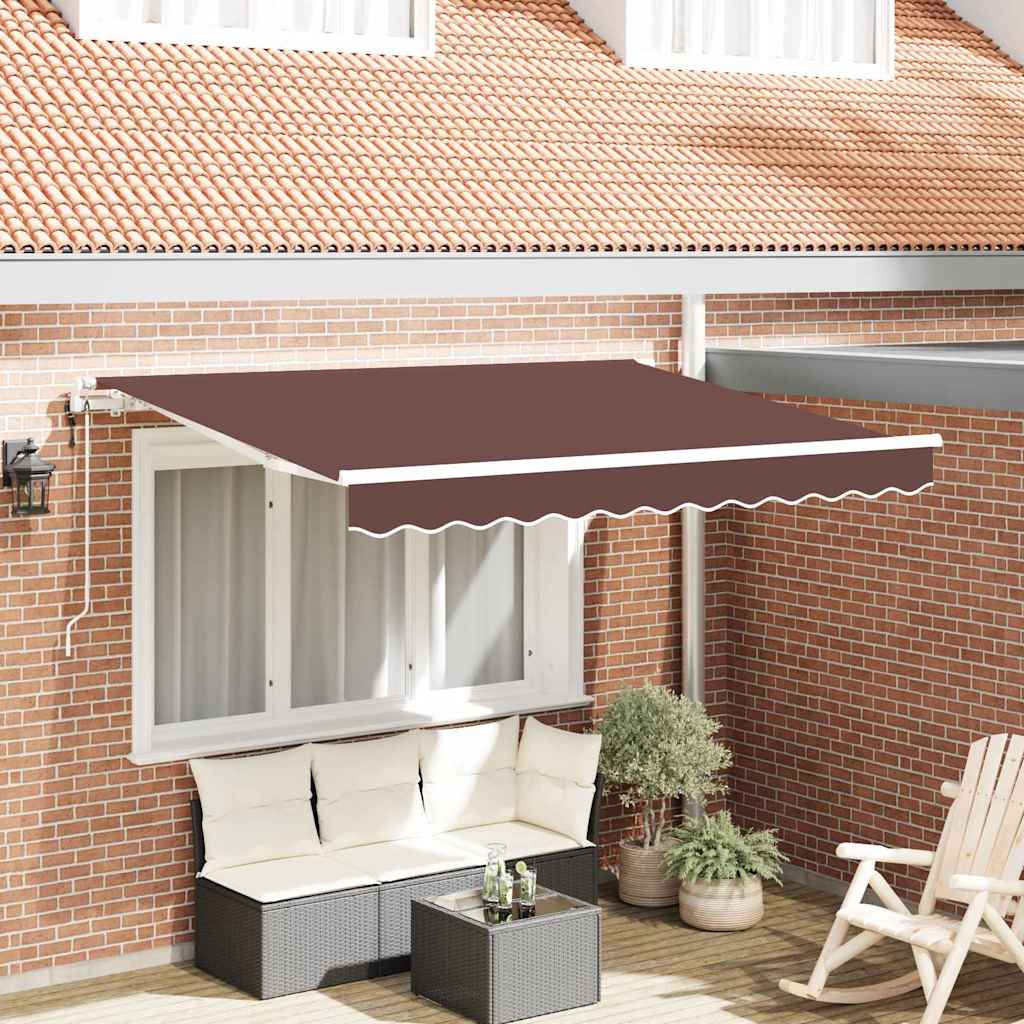 Behúzható napellenző Barna 300 x 200 cm szövet