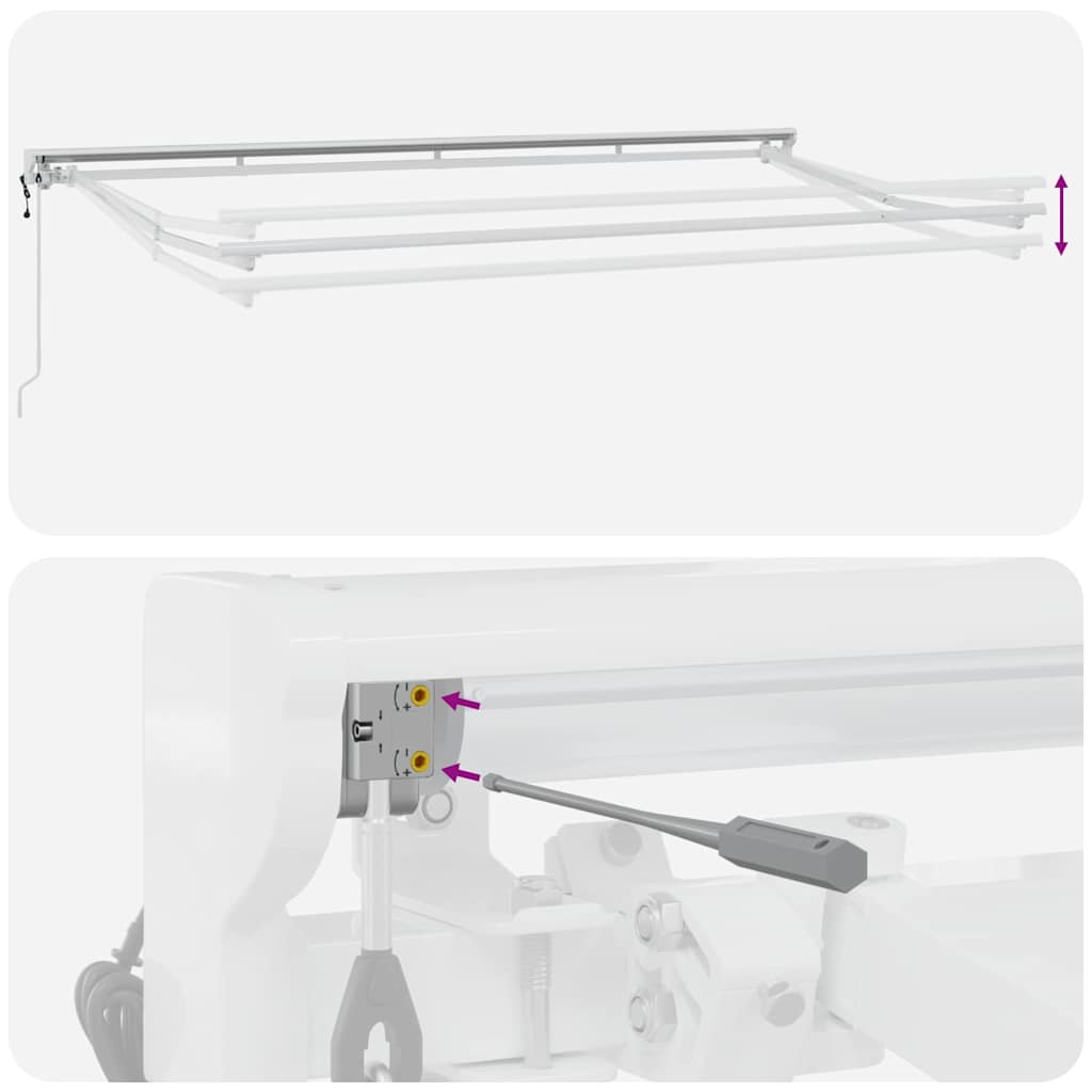 Napernyő keret Krém 350 x 200 cm Poliészter PU bevonattal