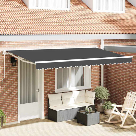 Napernyő keret Antracit 350 x 200 cm Poliészter PU bevonattal