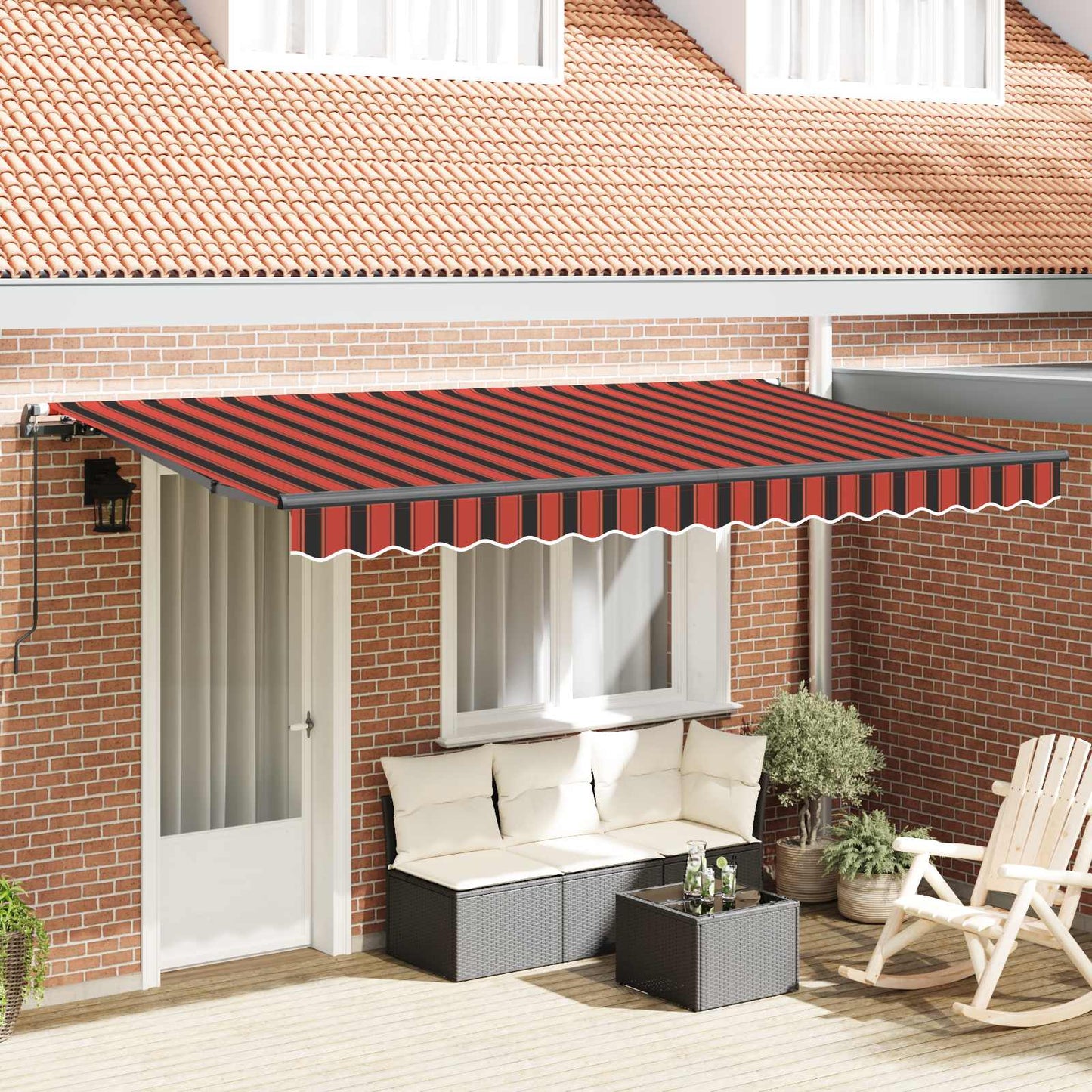 Behúzható napellenző Narancssárga 350 x 200 cm szövet