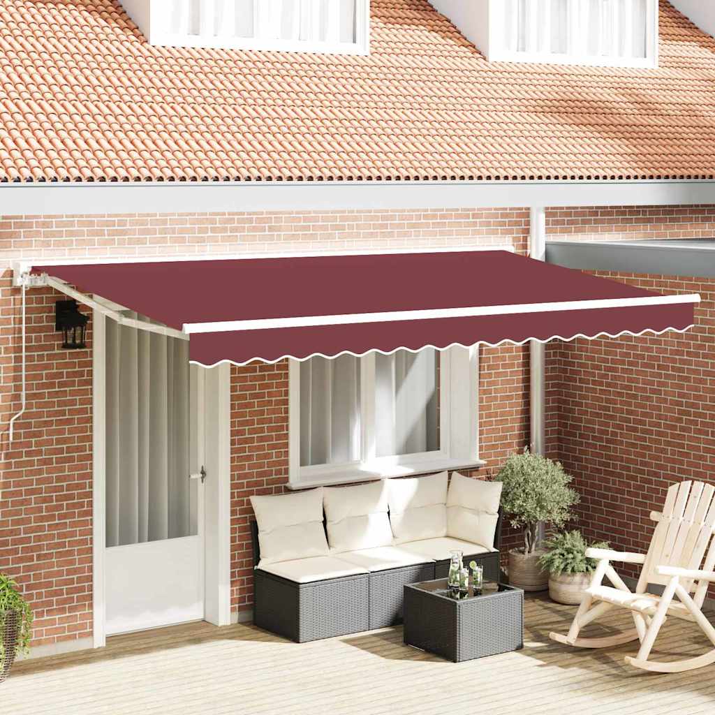 Napernyő keret Burgundi 350 x 200 cm Poliészter PU bevonattal