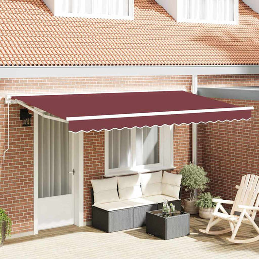 Napernyő keret Burgundi 350 x 200 cm Poliészter PU bevonattal