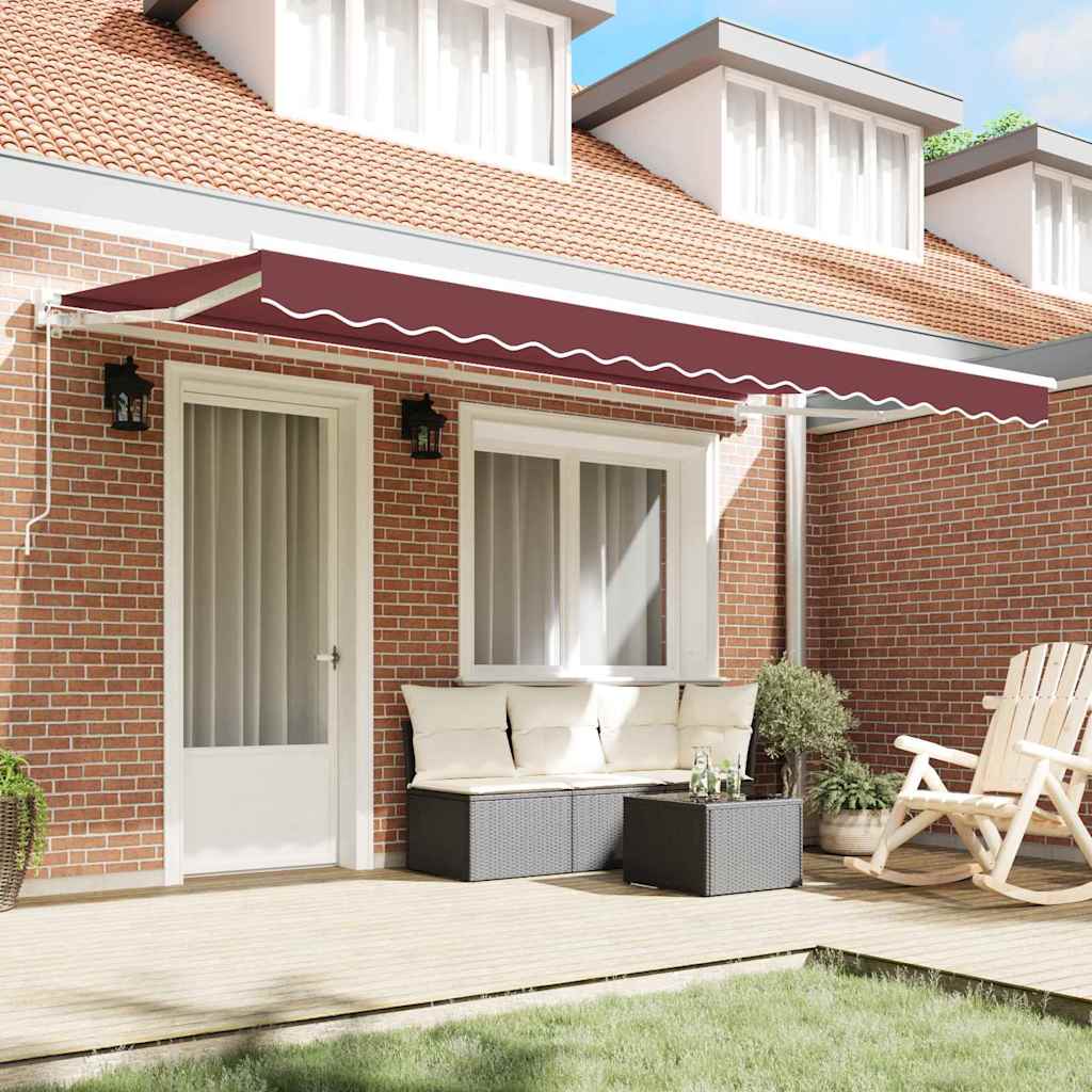 Napernyő keret Burgundi 350 x 200 cm Poliészter PU bevonattal