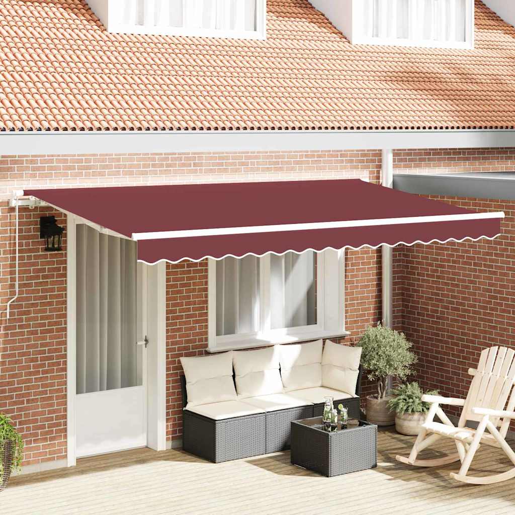 Behúzható napellenző Burgundi 350 x 200 cm szövet