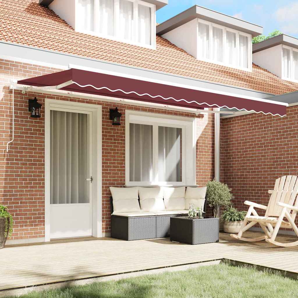 Behúzható napellenző Burgundi 350 x 200 cm szövet