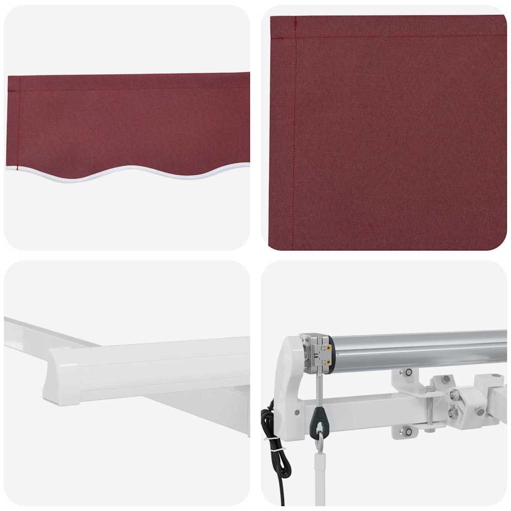 Behúzható napellenző Burgundi 350 x 200 cm szövet