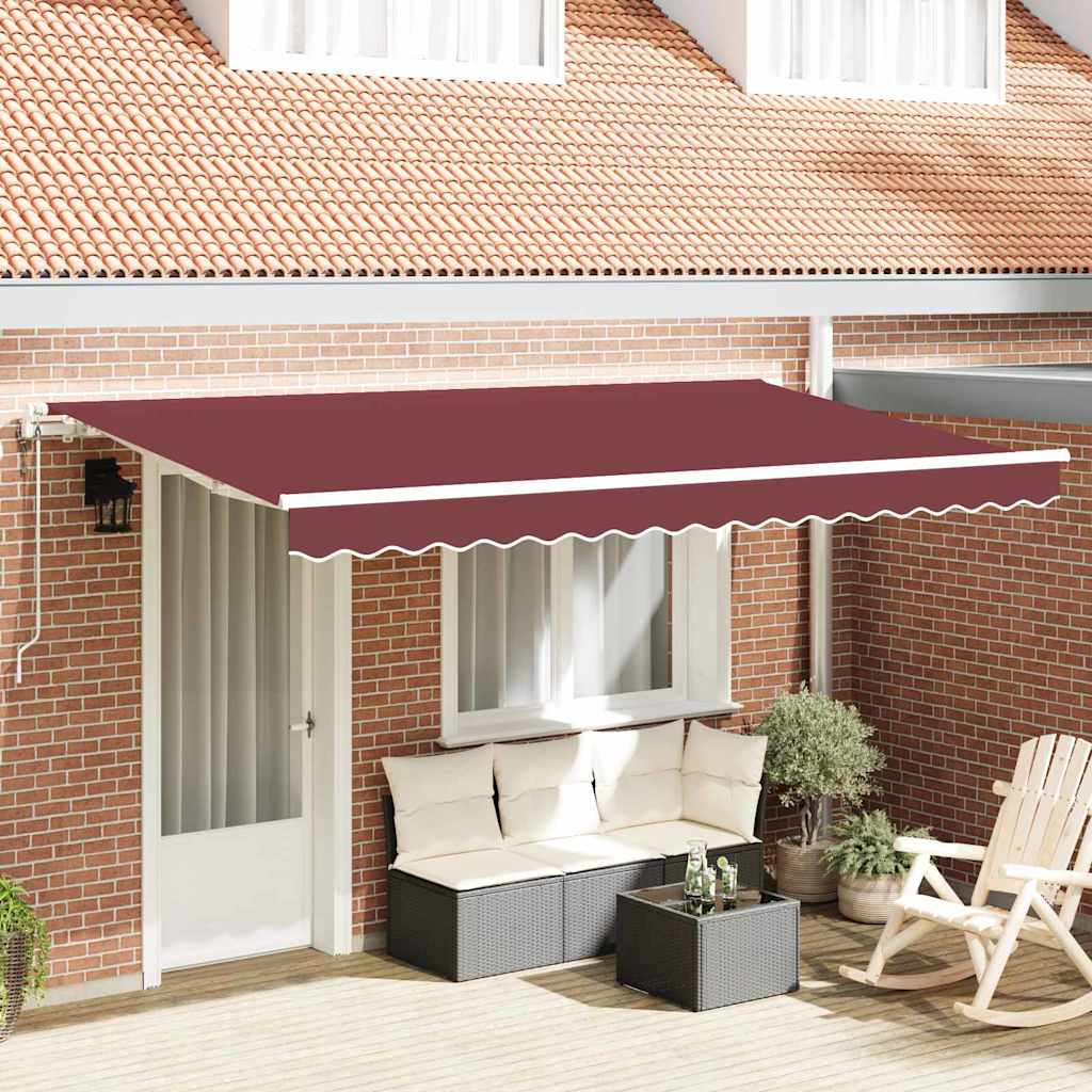 Behúzható napellenző Burgundi 350 x 200 cm szövet