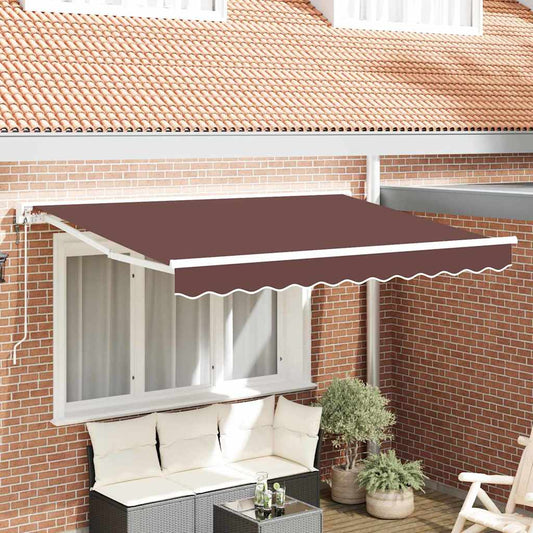 Napernyő keret Barna 350 x 200 cm Poliészter PU bevonattal