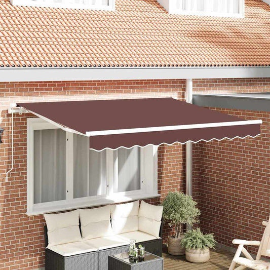Behúzható napellenző Barna 350 x 200 cm szövet