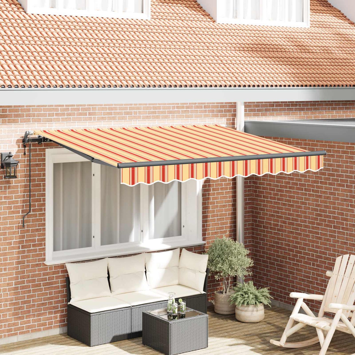 Behúzható napellenző Sárga 350 x 200 cm szövet