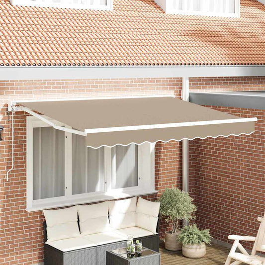 Napernyő keret Bézs 350 x 200 cm Poliészter PU bevonattal
