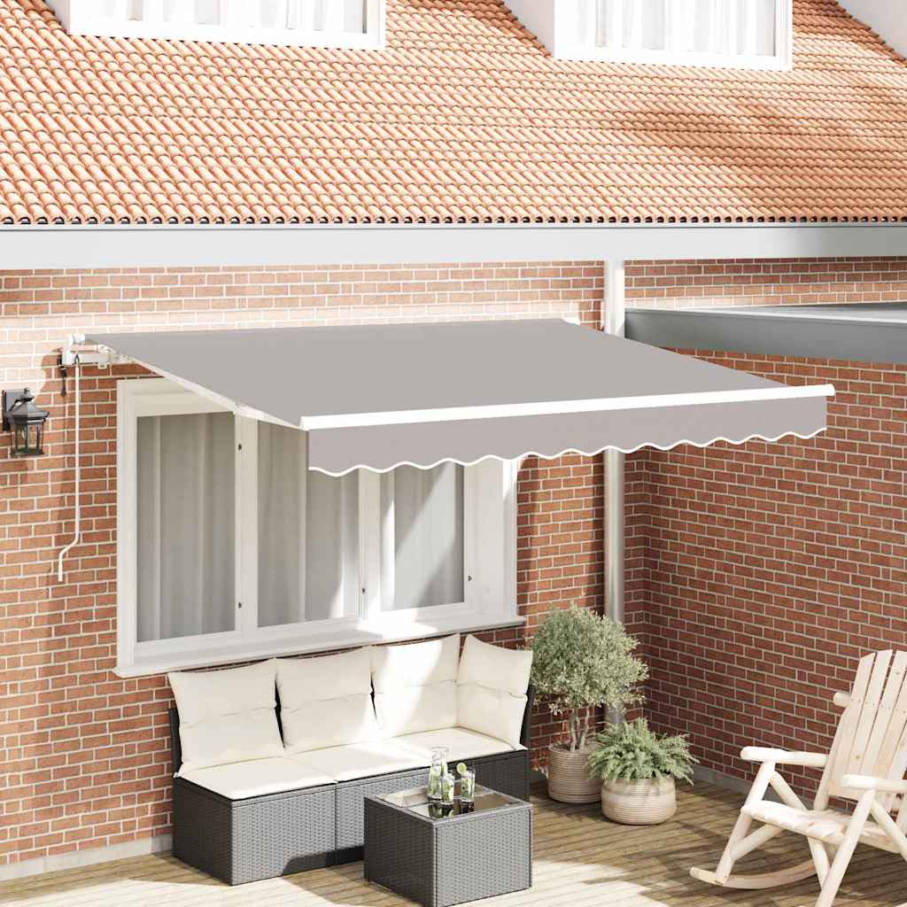 Behúzható napellenző Világosszürke 350 x 200 cm szövet