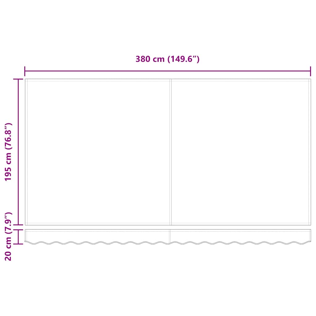 Napernyő keret Kék és Fehér 400 x 200 cm