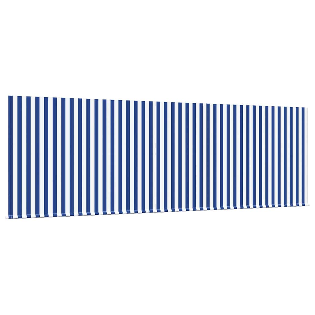 Behúzható napellenző Kék és Fehér 400 x 200 cm
