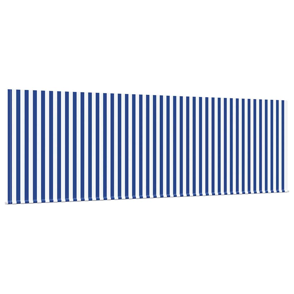 Behúzható napellenző Kék és Fehér 400 x 200 cm