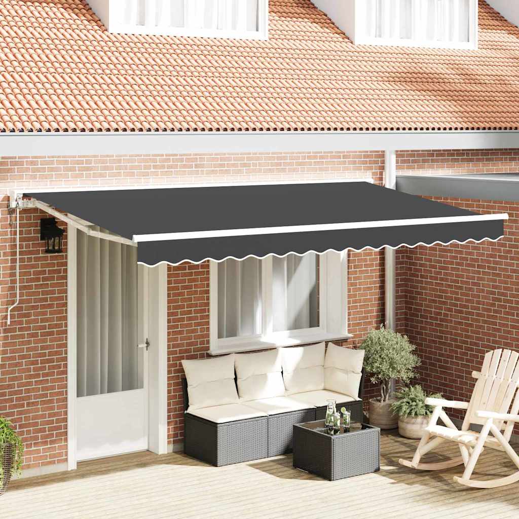 Napernyő keret Antracit 400 x 200 cm Poliészter PU bevonattal