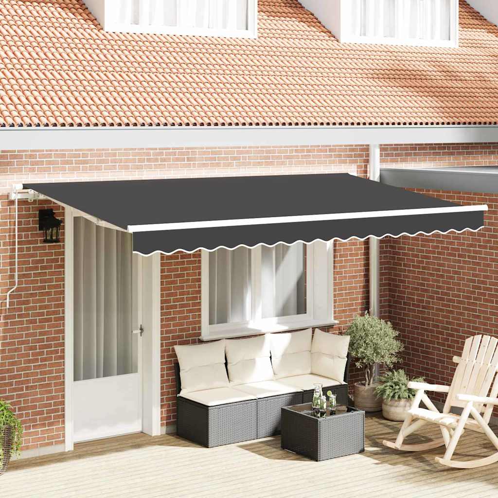 Behúzható napellenző Antracit 400 x 200 cm szövet