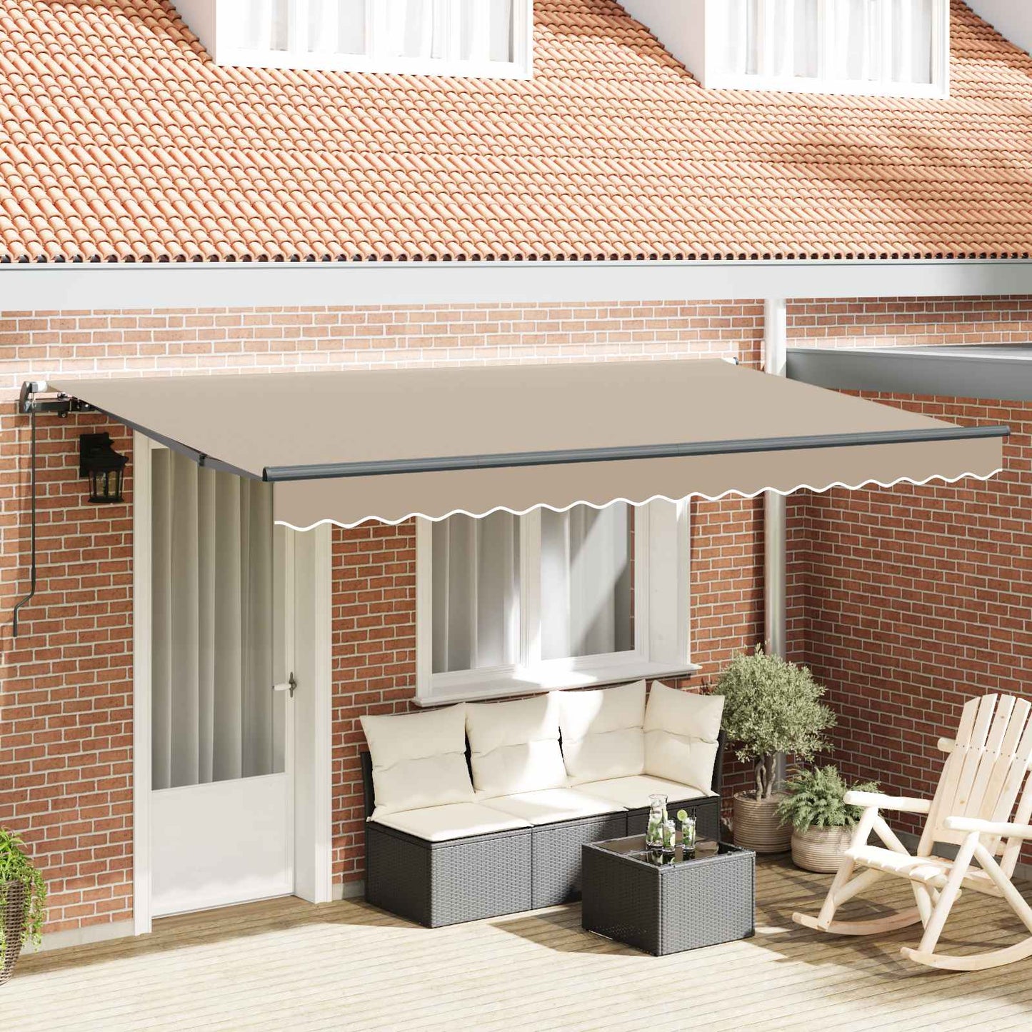 Behúzható napellenző Bézs 400 x 200 cm szövet