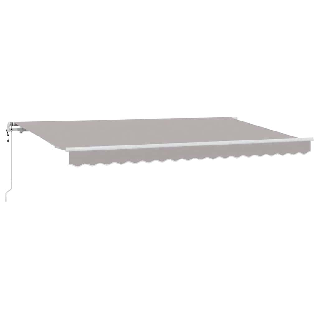 Behúzható napellenző Világosszürke 400 x 200 cm szövet