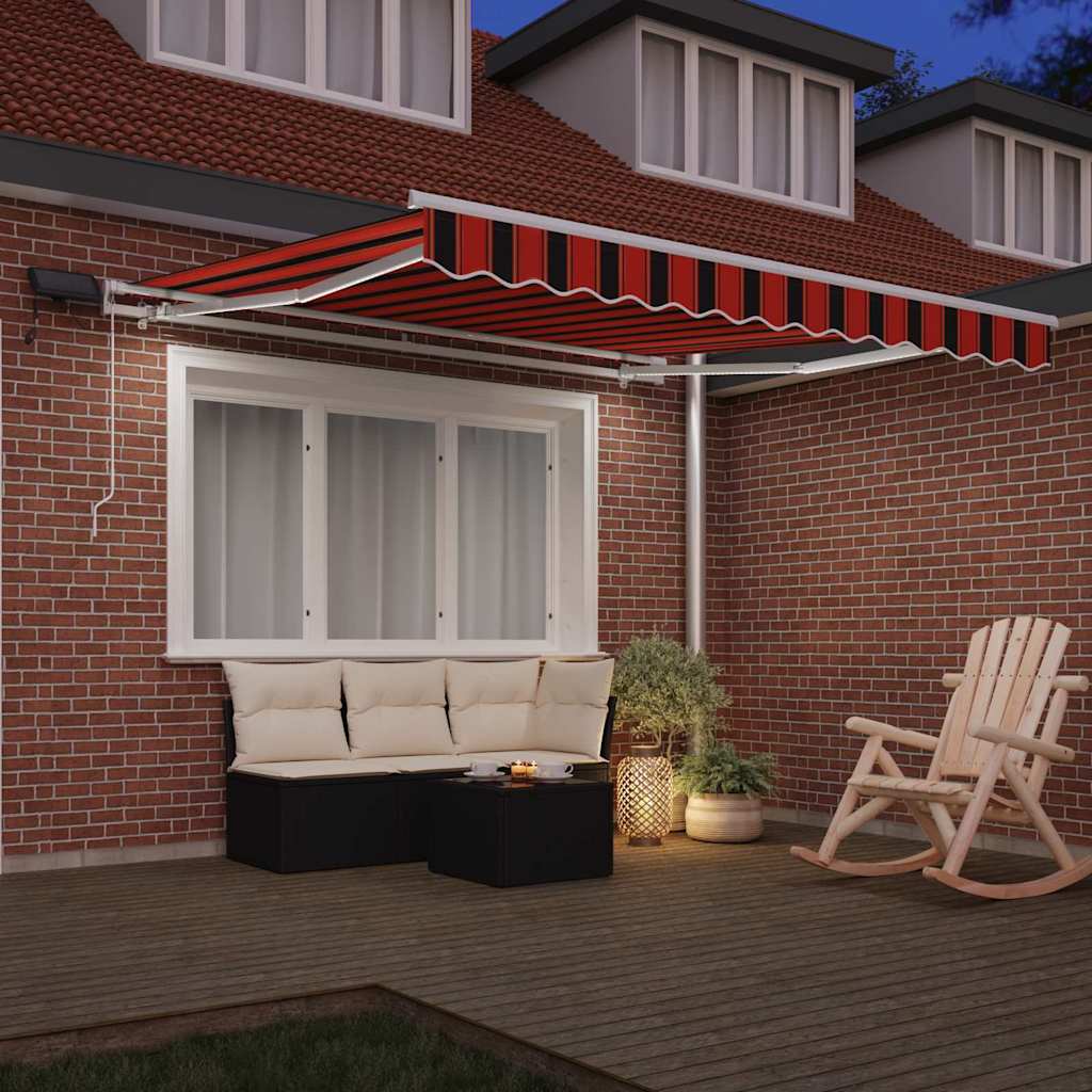 Behúzható napellenző narancssárga és barna 300 x 250 cm