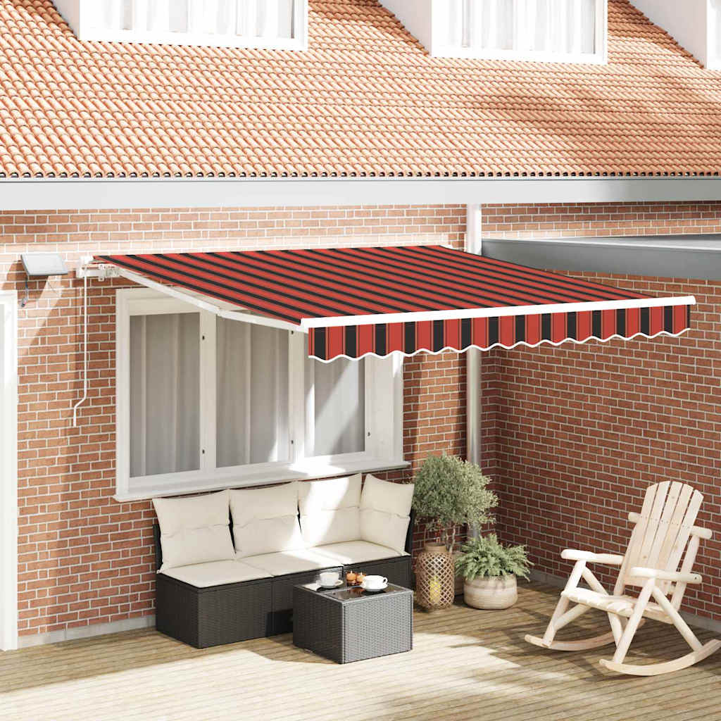 Behúzható napellenző narancssárga és barna 300 x 250 cm