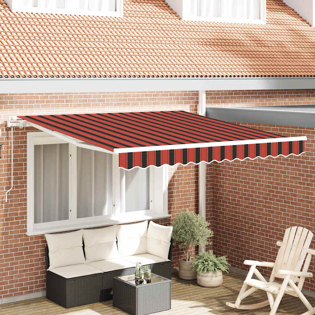 Behúzható napellenző narancssárga és barna 300 x 250 cm