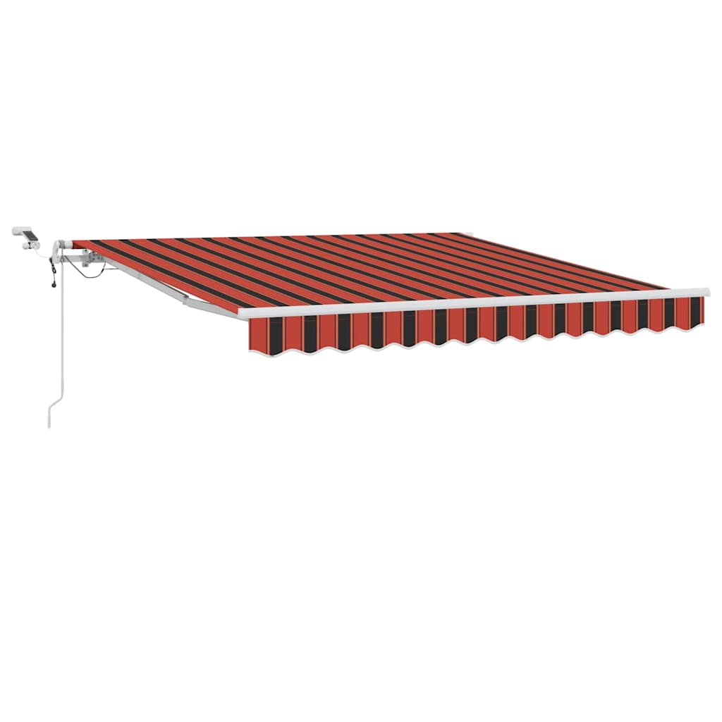 Behúzható napellenző Narancs és Barna 300 x 250 cm Poliészter